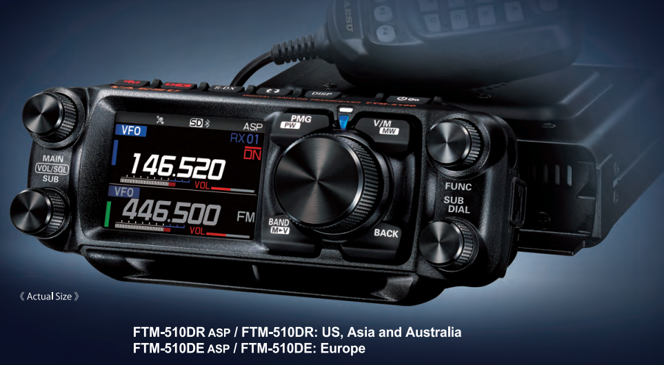 Yaesu FTM-510DR ASP 50W Radio móvil de doble banda C4FM digi